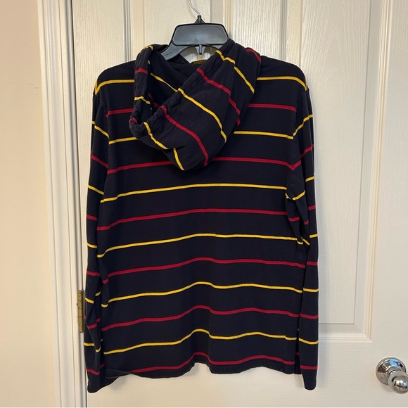 Polo Ralph Lauren Striped Cotton Hooded Long-Sleeve Hoodie in Ink Multi Size M - Picture 7 of 7